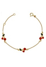 nice tiny childrens cherry charm bracelets